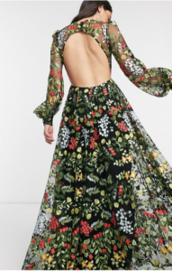 Maxi sheer Floral Dress