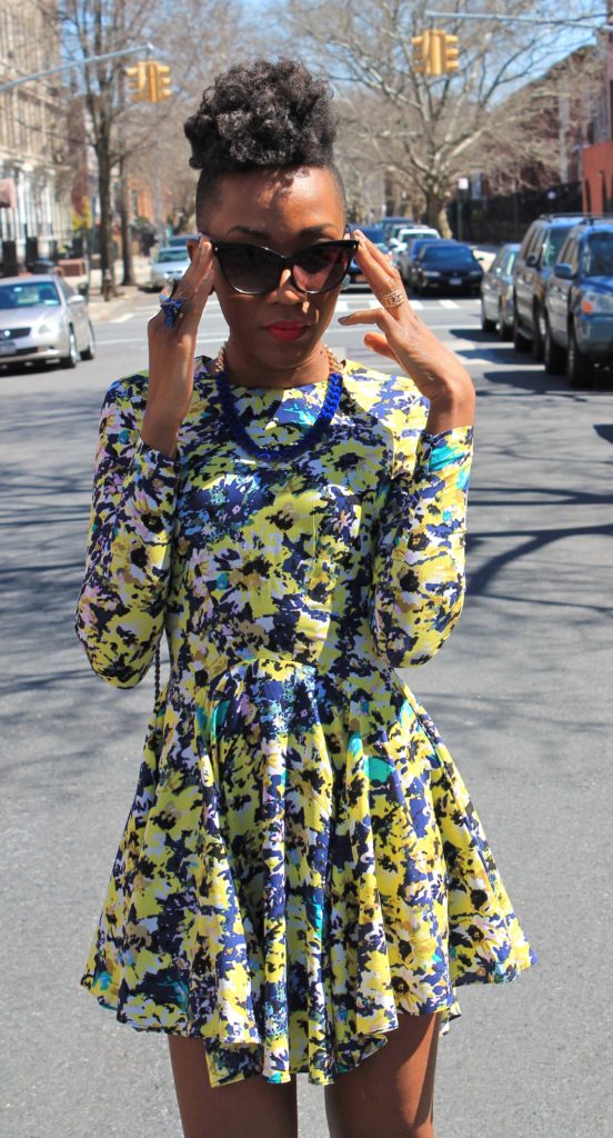 Ms Rexti in a Floral Outfit