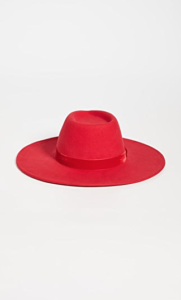 Red fedora hat